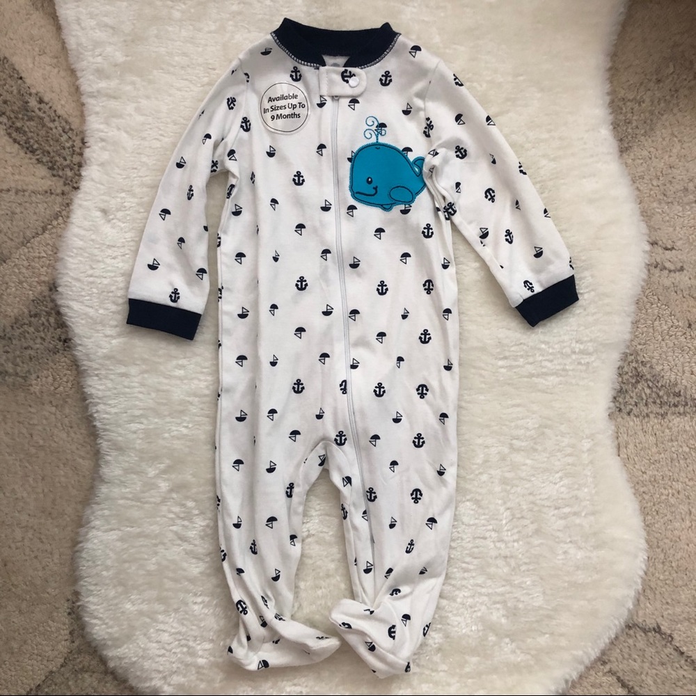 2/$10🍁 Baby Whale Sleeper Pajamas (NWOT)